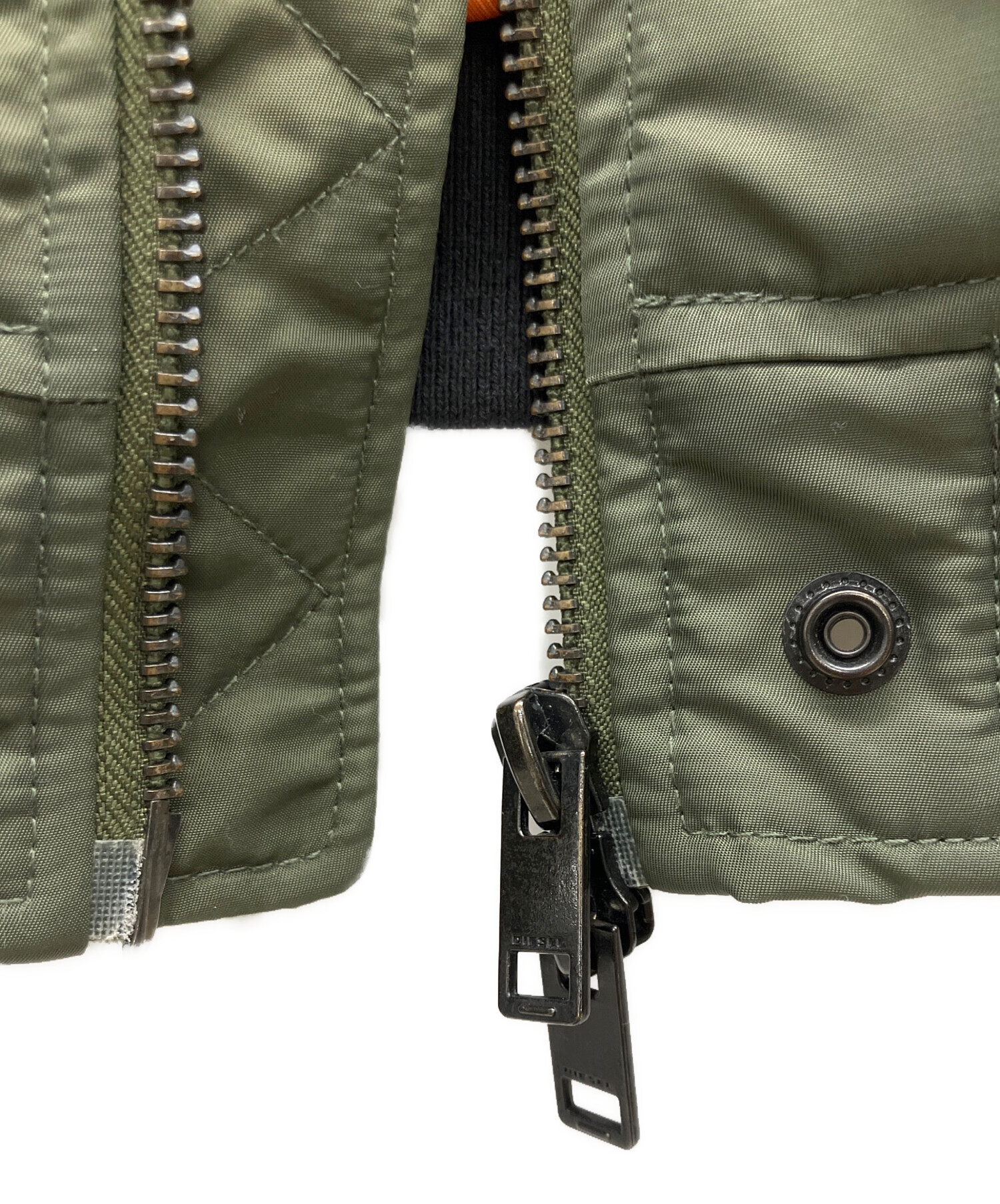 中古・古着通販】DIESEL (ディーゼル) MA-1ジャケット カーキ サイズ:L