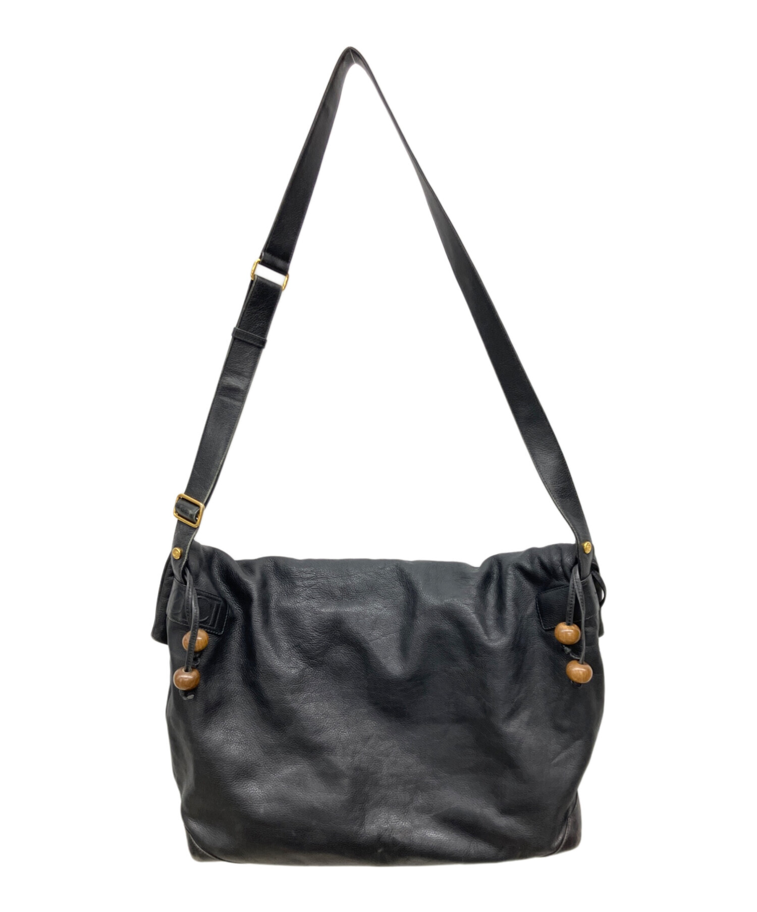 中古・古着通販】GUCCI (グッチ) メッセンジャーバッグ ブラック