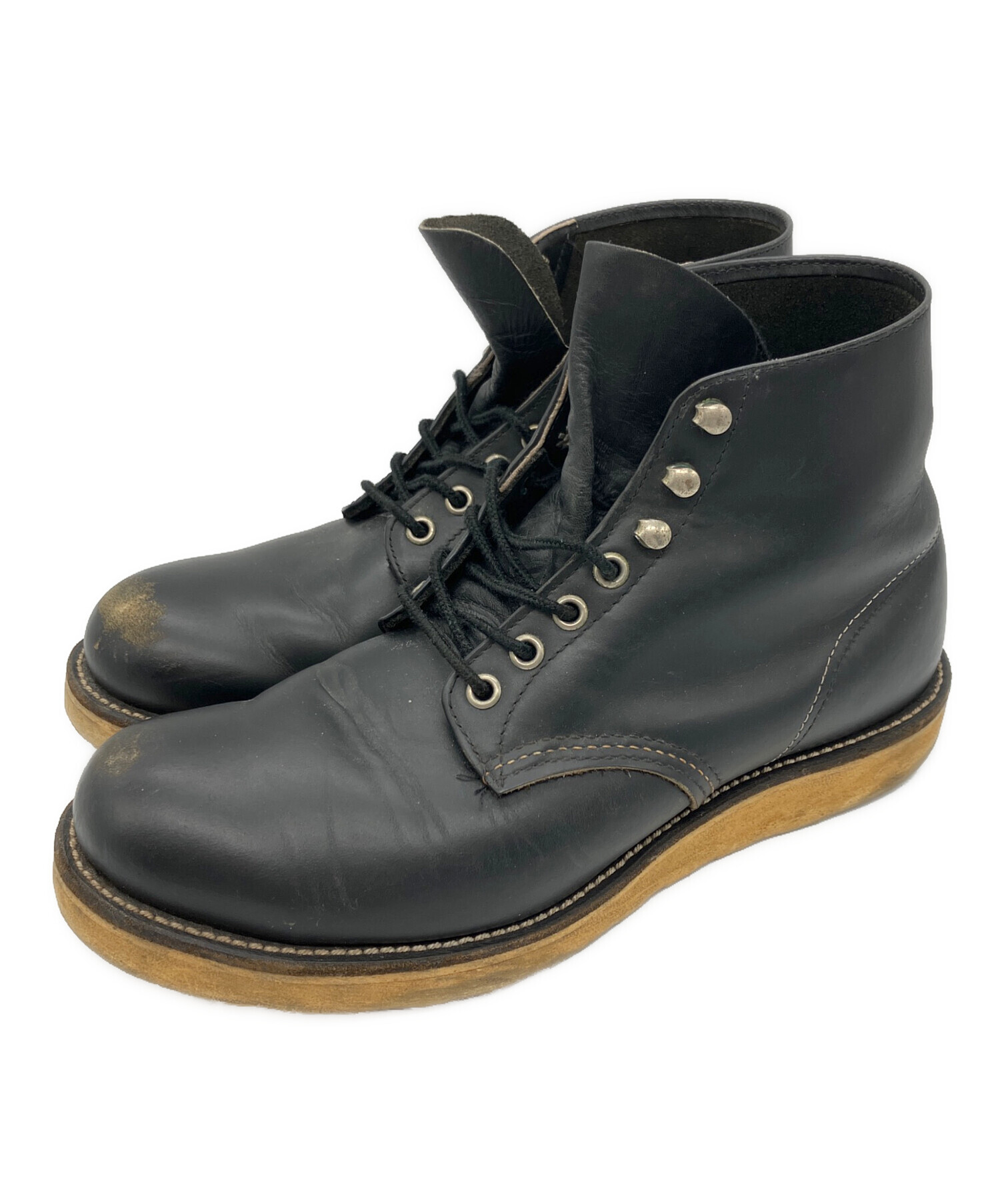 中古・古着通販】RED WING (レッドウィング) レザーブーツ ブラック