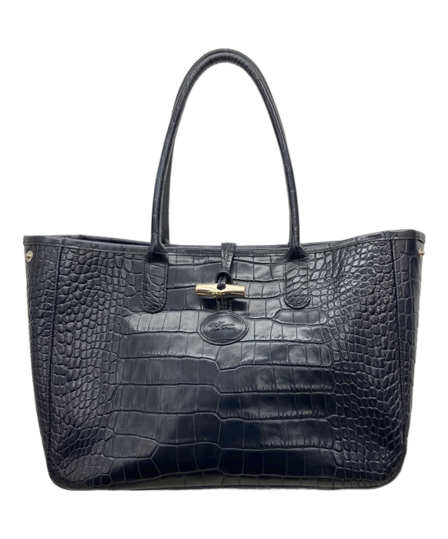 中古・古着通販】LONGCHAMP (ロンシャン) クロコ 型押し トートバッグ