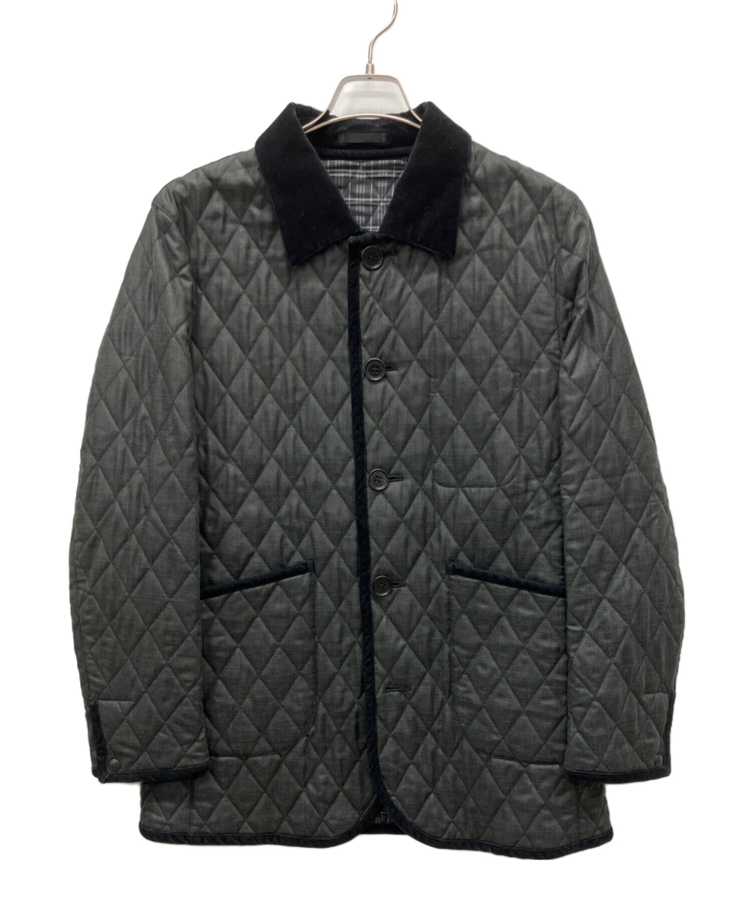 バーバリー ブラック レーベル ジャケット ショート コート キルティング L 中古・古着通販】BURBERRY BLACK LABEL (バーバリーブラックレーベル