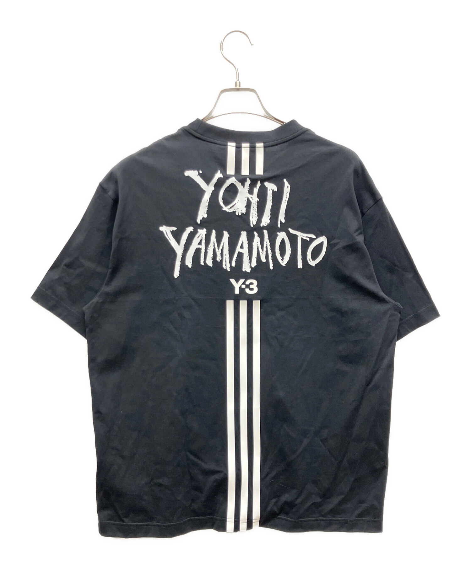 中古・古着通販】Y-3 (ワイスリー) 半袖カットソー ブラック サイズ:M 