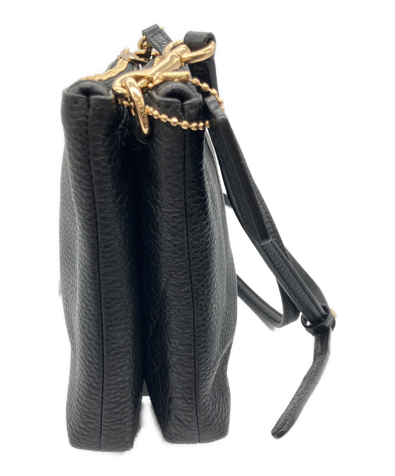 未使用級✨COACHコーチ ショルダーバッグ本革F34265 黒　タグ付 中古・古着通販】COACH (コーチ) ショルダーバッグ ブラック｜ブランド