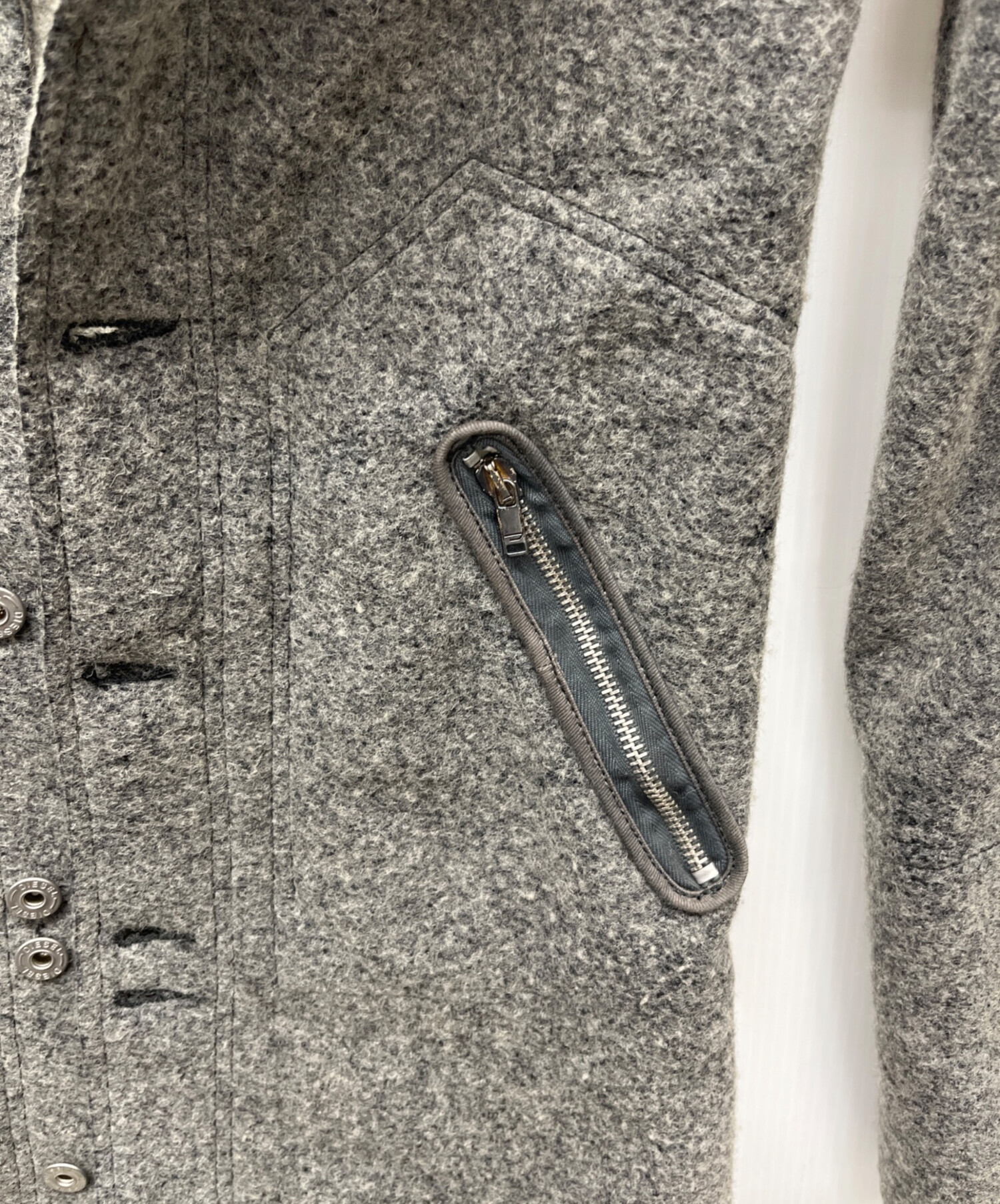 中古・古着通販】DIESEL (ディーゼル) フーデッドコート グレー サイズ