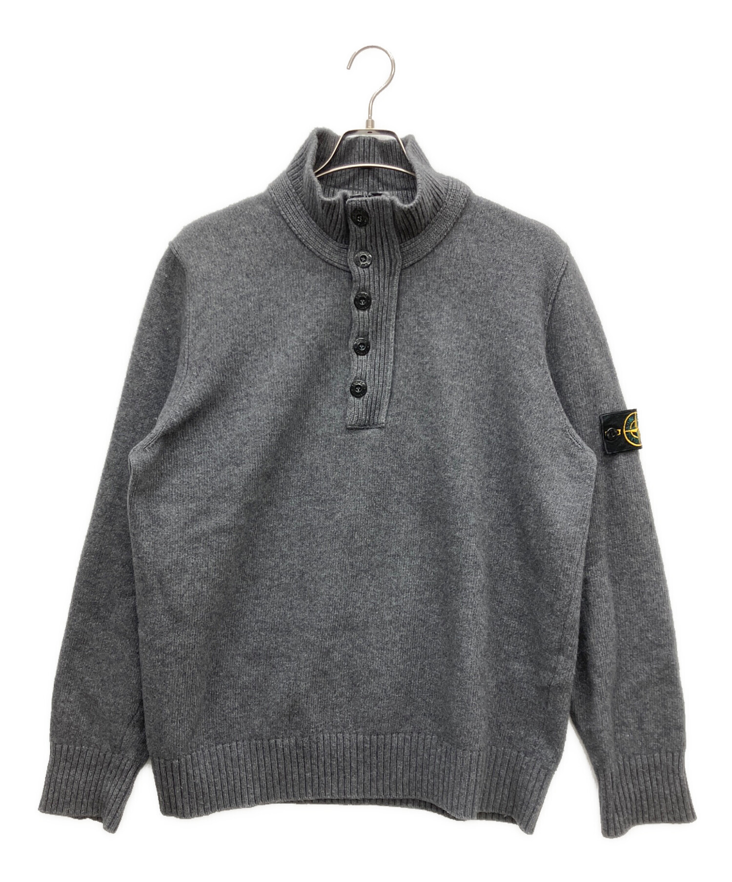 【中古】Stone  ハーフジップ セーター 中古・古着通販】STONE ISLAND (ストーンアイランド) ハーフジップ