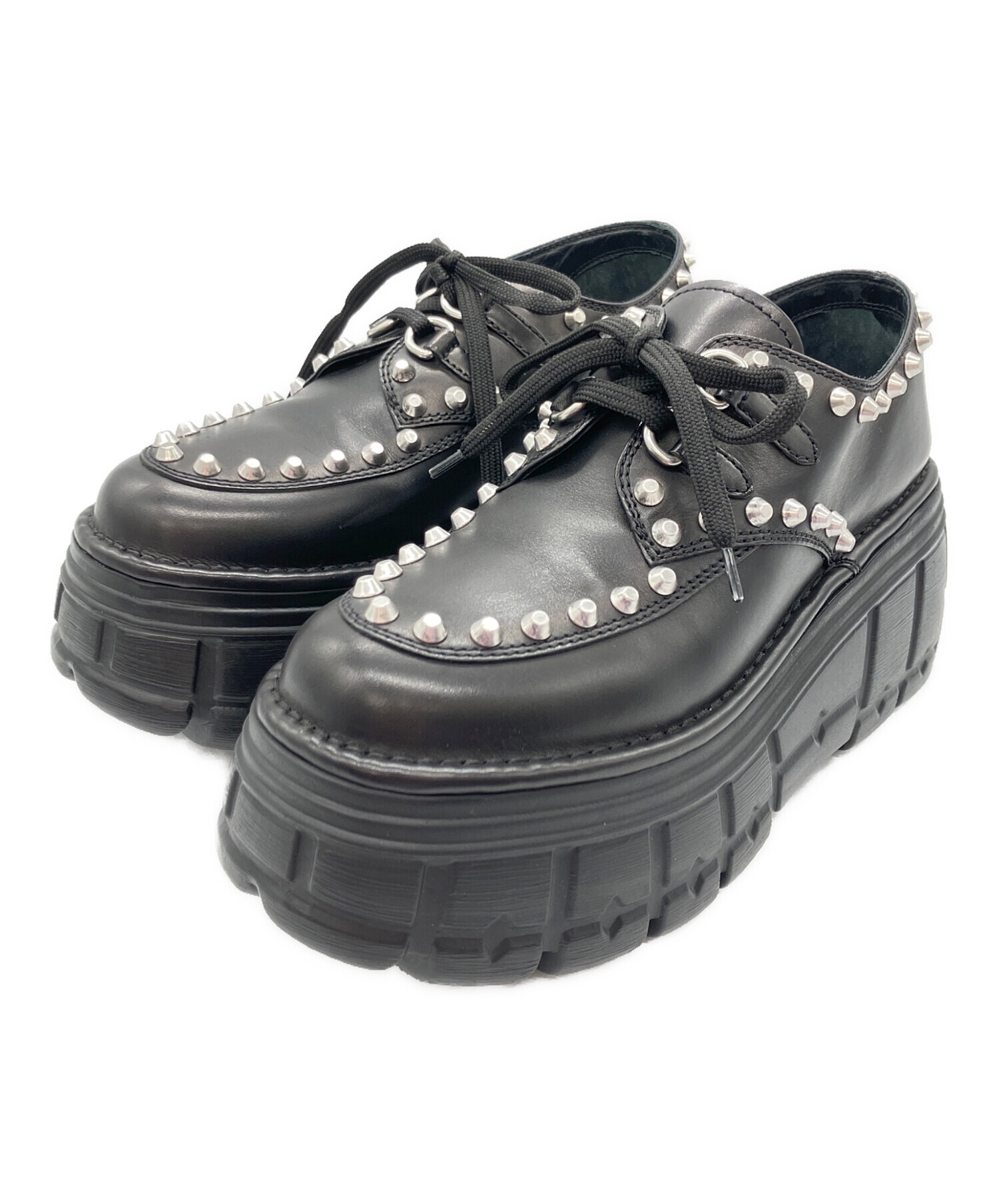 中古・古着通販】MIU MIU (ミュウミュウ) スタッズ付厚底スニーカー