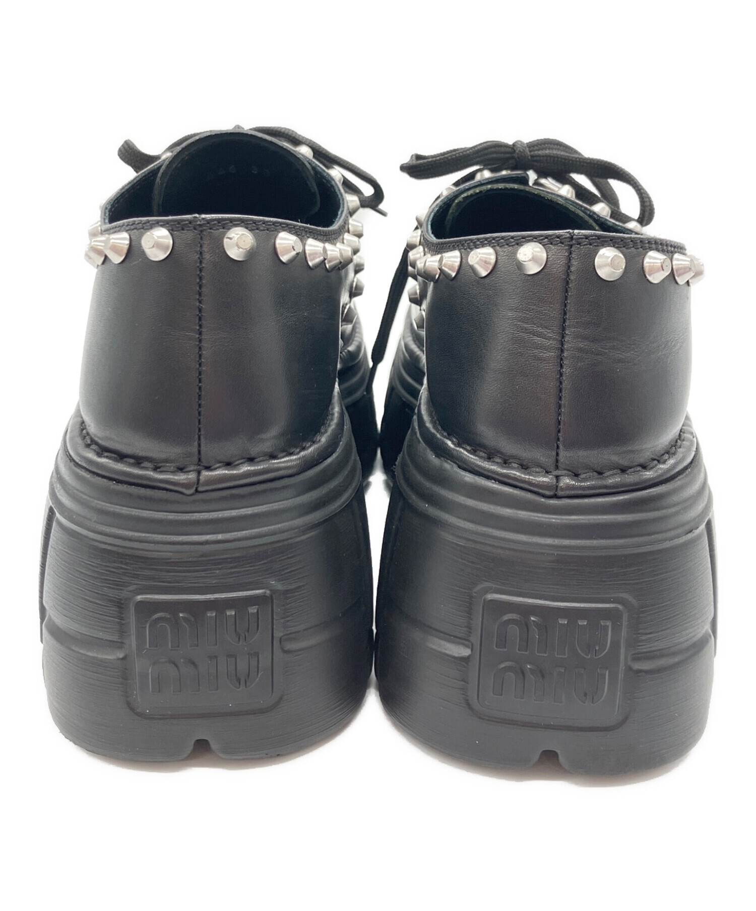 中古・古着通販】MIU MIU (ミュウミュウ) スタッズ付厚底スニーカー