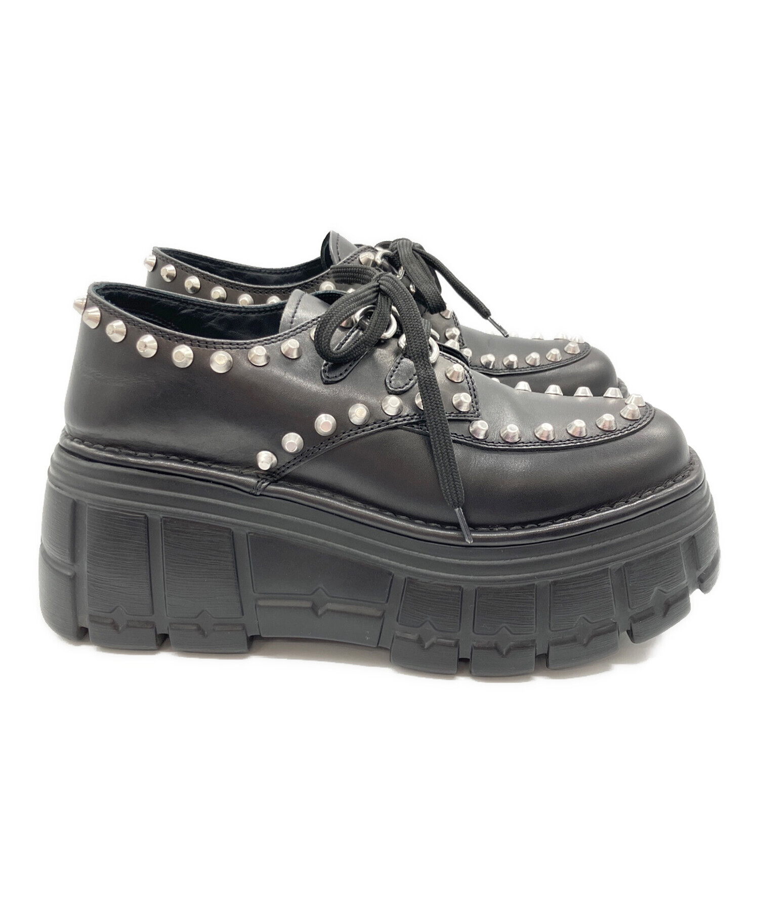 中古・古着通販】MIU MIU (ミュウミュウ) スタッズ付厚底スニーカー