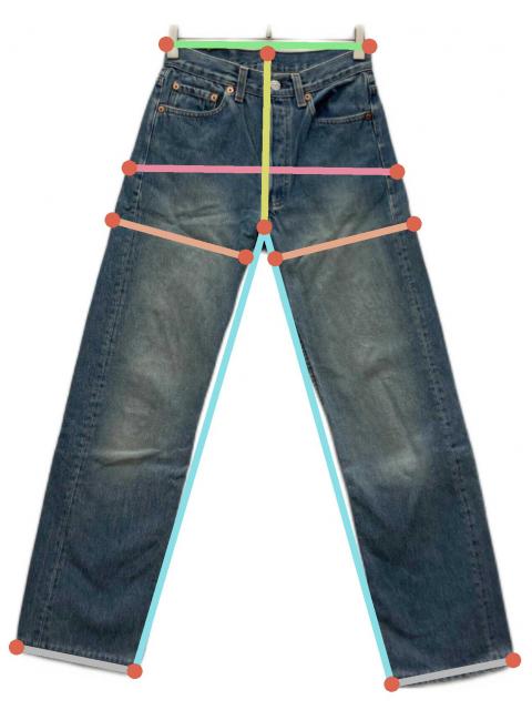 中古・古着通販】LEVI'S (リーバイス) 501XXデニムパンツ インディゴ