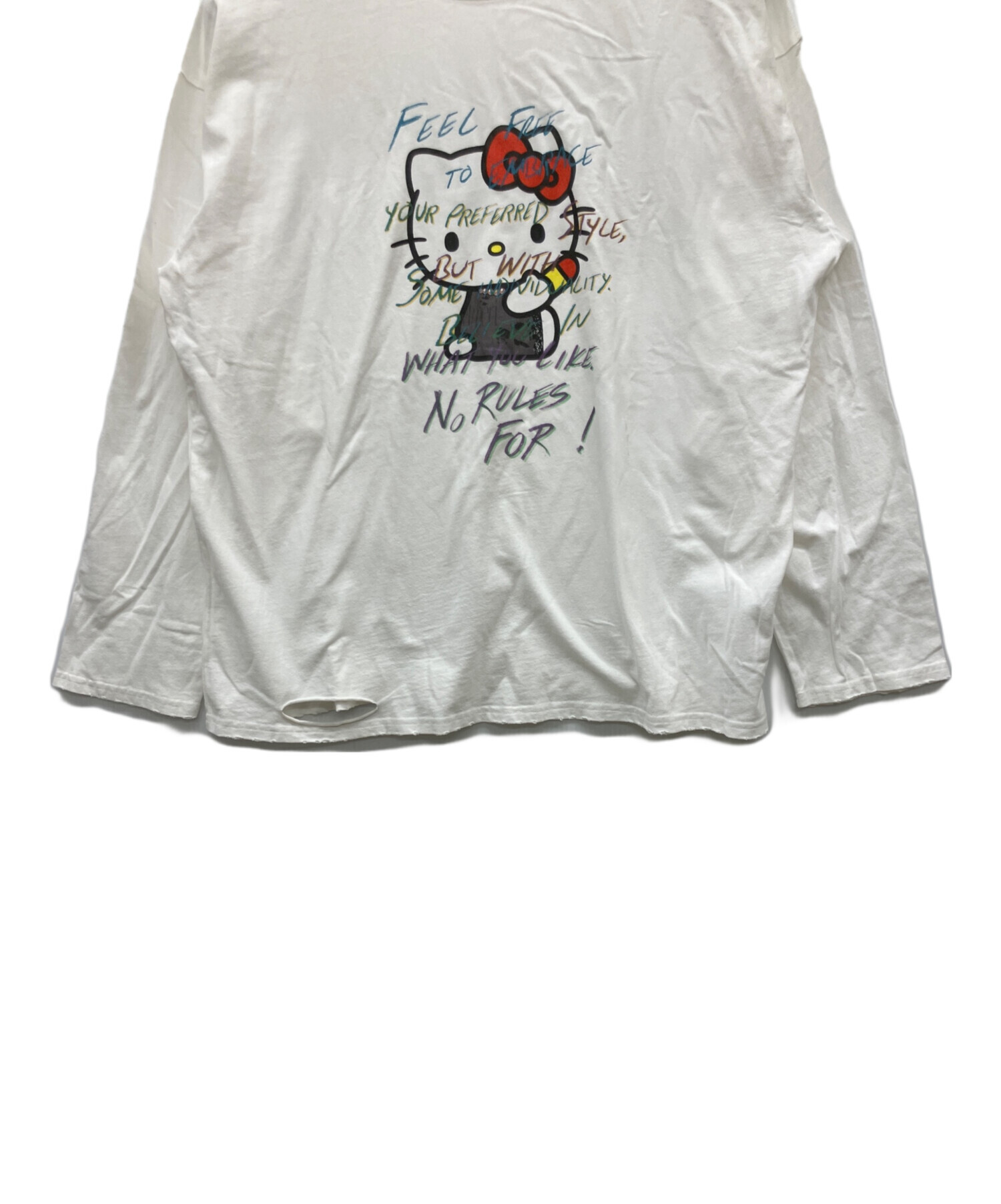 中古・古着通販】Ameri (アメリ) HELLO KITTY×Ameri DAMAGE LONG TEE