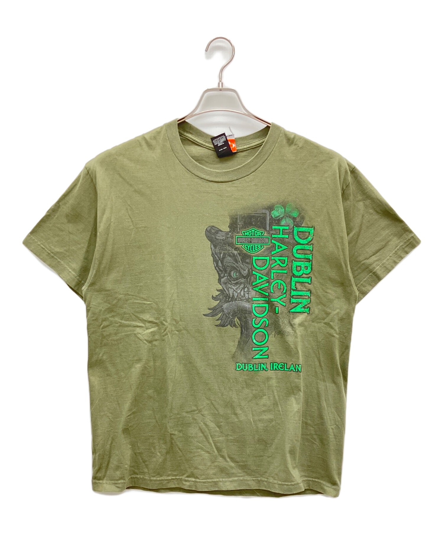 Harley-Davidson 鷲デザイン Tシャツ 半袖　グリーン 中古・古着通販】HARLEY-DAVIDSON (ハーレーダビッドソン) 半袖Tシャツ