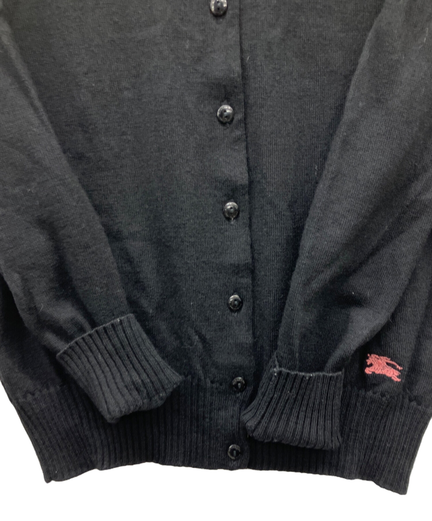 バーバリーブルーレーベル　長袖　カーディガン　Mサイズ　ジップアップ　黒 中古・古着通販】BURBERRY BLUE LABEL (バーバリー ブルー レーベル