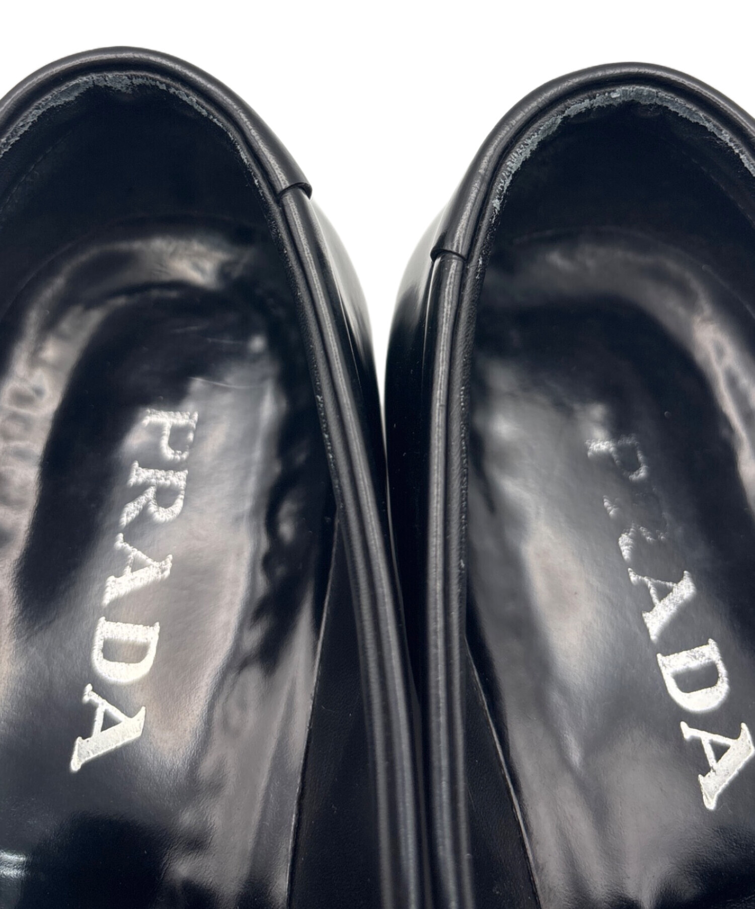中古・古着通販】PRADA (プラダ) ローファー ブラック サイズ:7 1/2