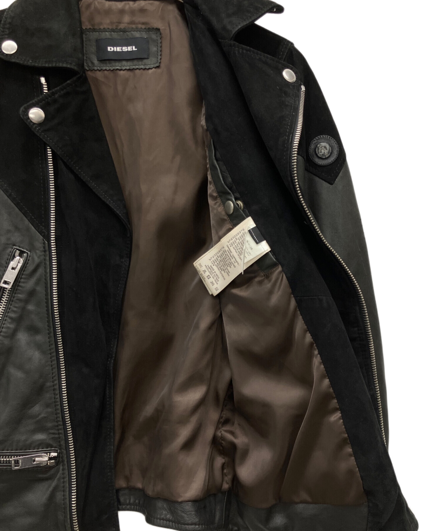 【希少】ディーゼル DIESEL メンズ ダブルライダース ブラック Sサイズ DIESEL（ディーゼル） 【並行輸入品】ディーゼル ダブルライダース