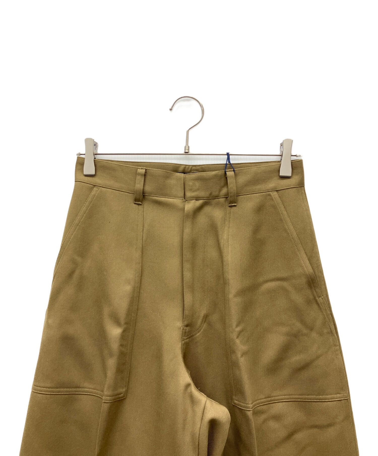 中古・古着通販】YLEVE (イレーヴ) ワイドウールスラックス ブラウン
