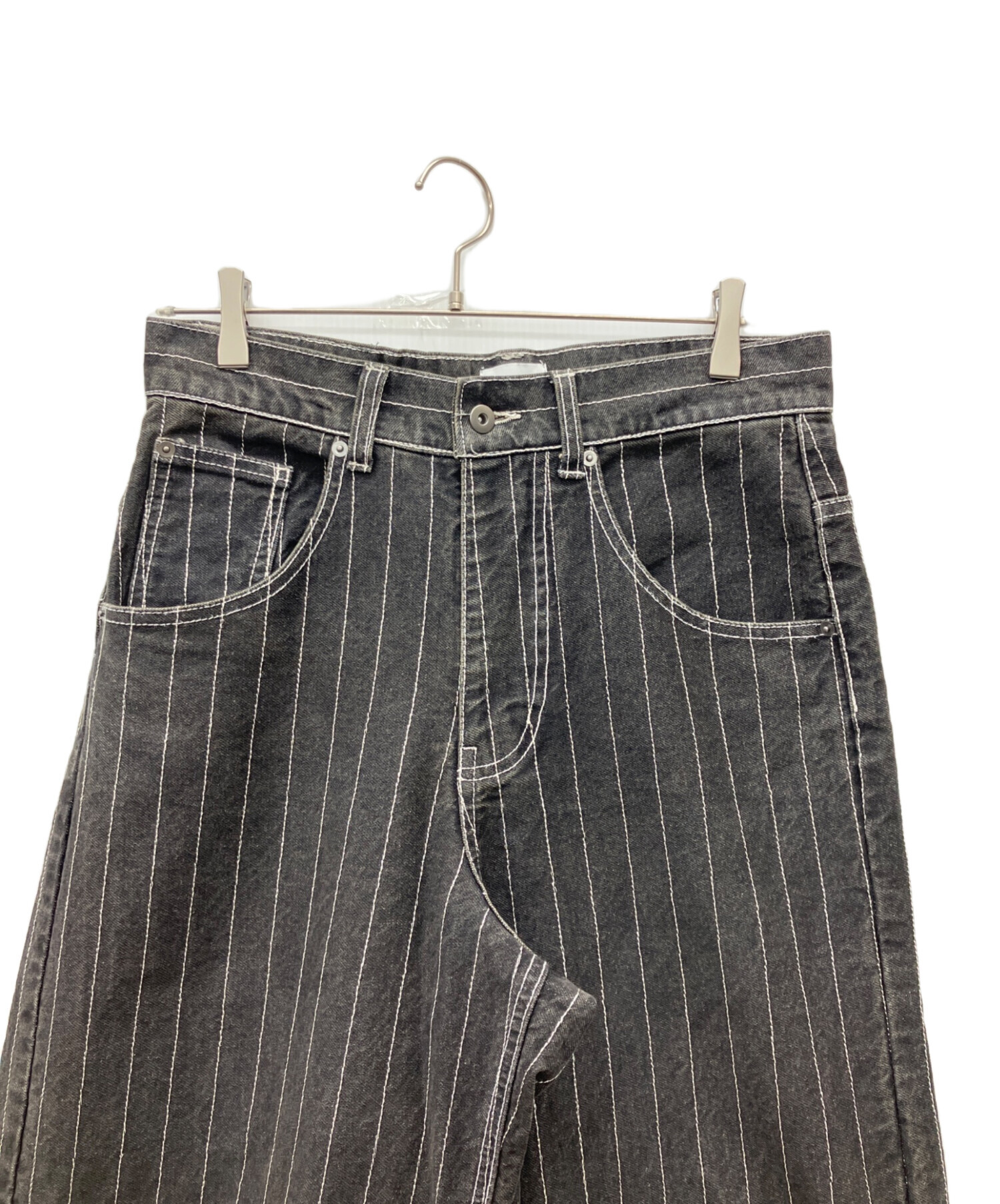 中古・古着通販】BLESSU (ブレスユー) ワイドデニムパンツ ブラック
