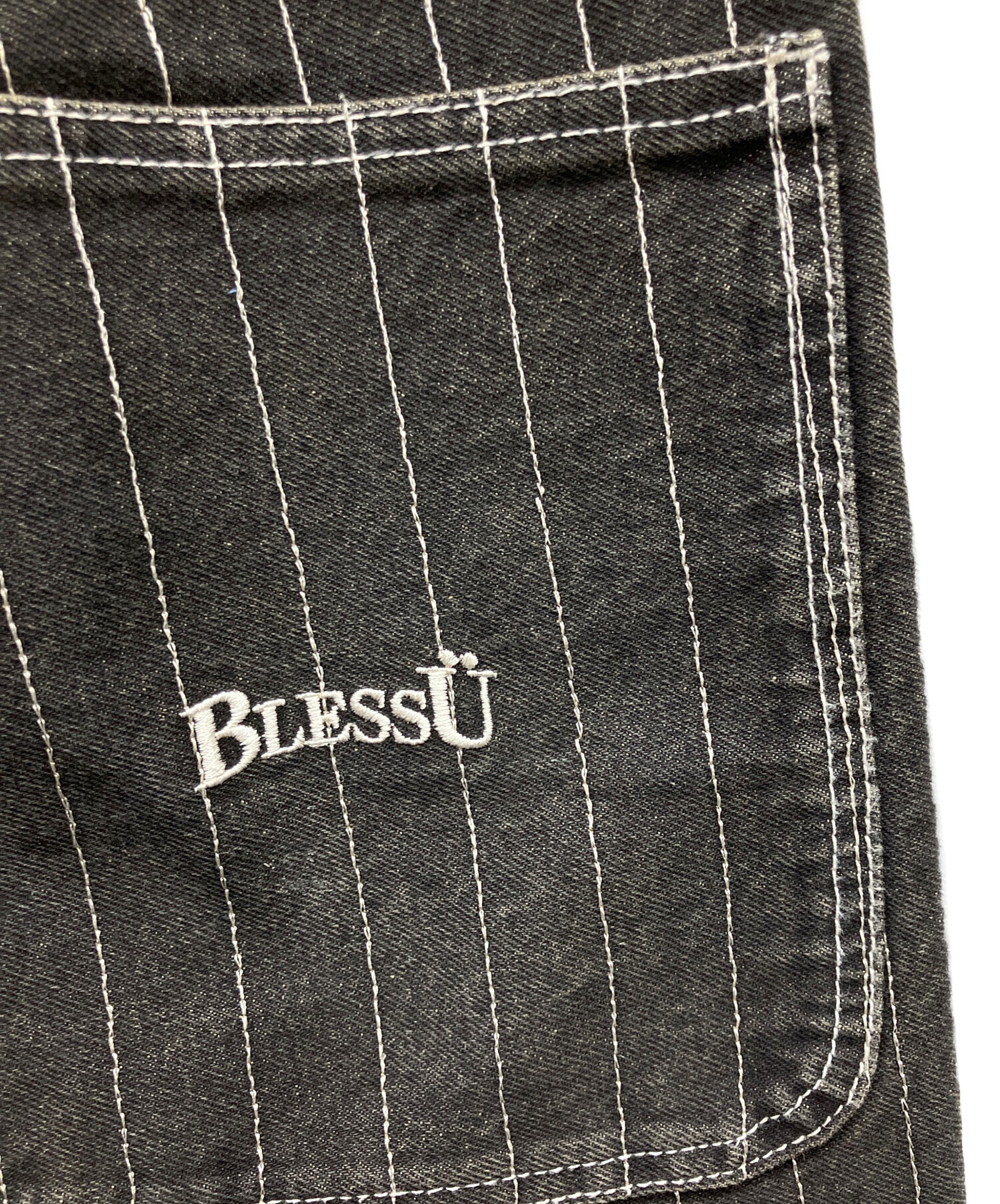 中古・古着通販】BLESSU (ブレスユー) ワイドデニムパンツ ブラック