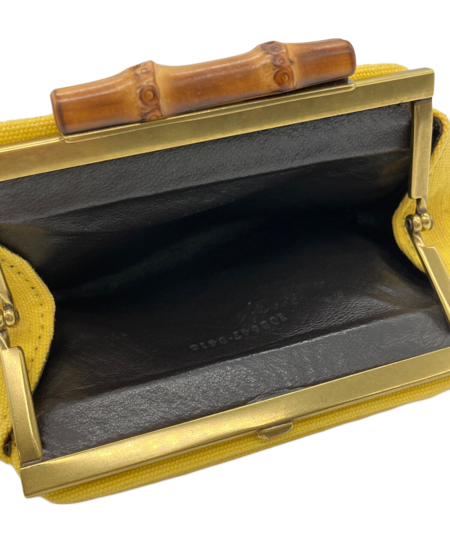 GUCCI 財布　がま口 中古・古着通販】GUCCI (グッチ) がま口財布 イエロー×ブラウン