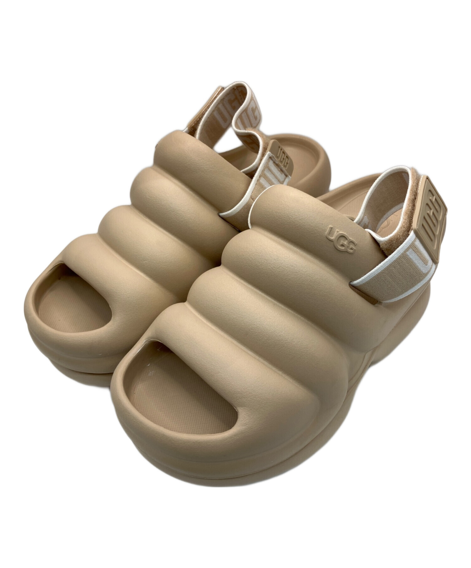 中古・古着通販】UGG (アグ) 厚底サンダル ベージュ サイズ:W6