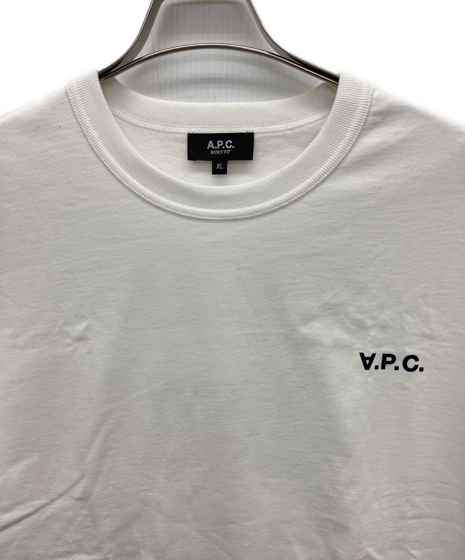 アーペーセー A.P.C. カットソー Vネック 半袖 白 36 A.P.C - アーペーセー A.P.C. カットソー Vネック 半袖 白 36の通販 by