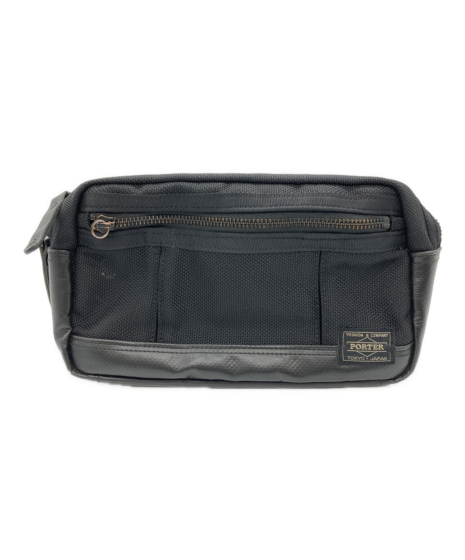 PORTER ボディバッグ ブラック デニム　中古美品 中古・古着通販】PORTER (ポーター) ボディーバッグ ブラック