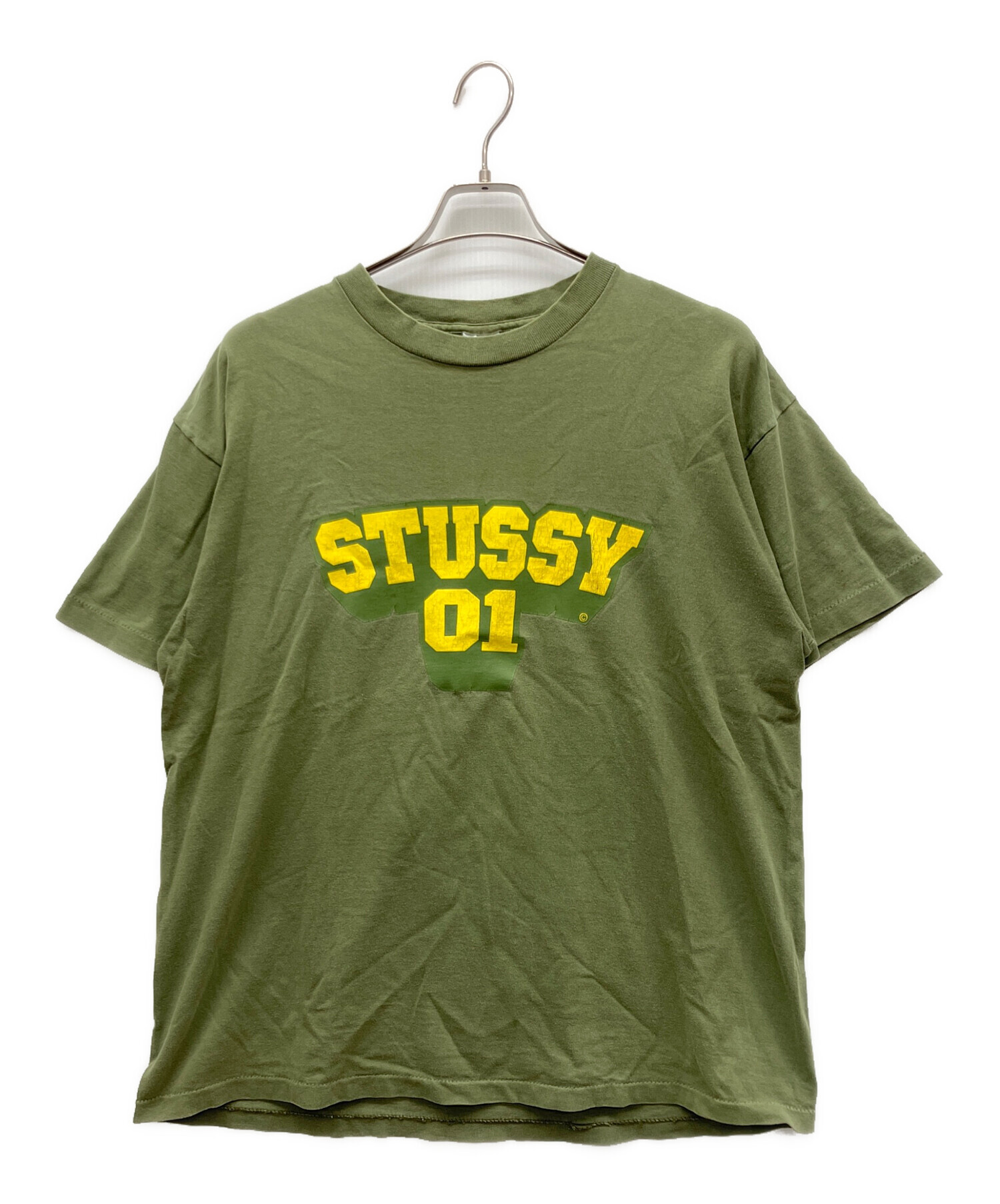 中古・古着通販】stussy (ステューシー) 半袖Tシャツ カーキ サイズ:XL 