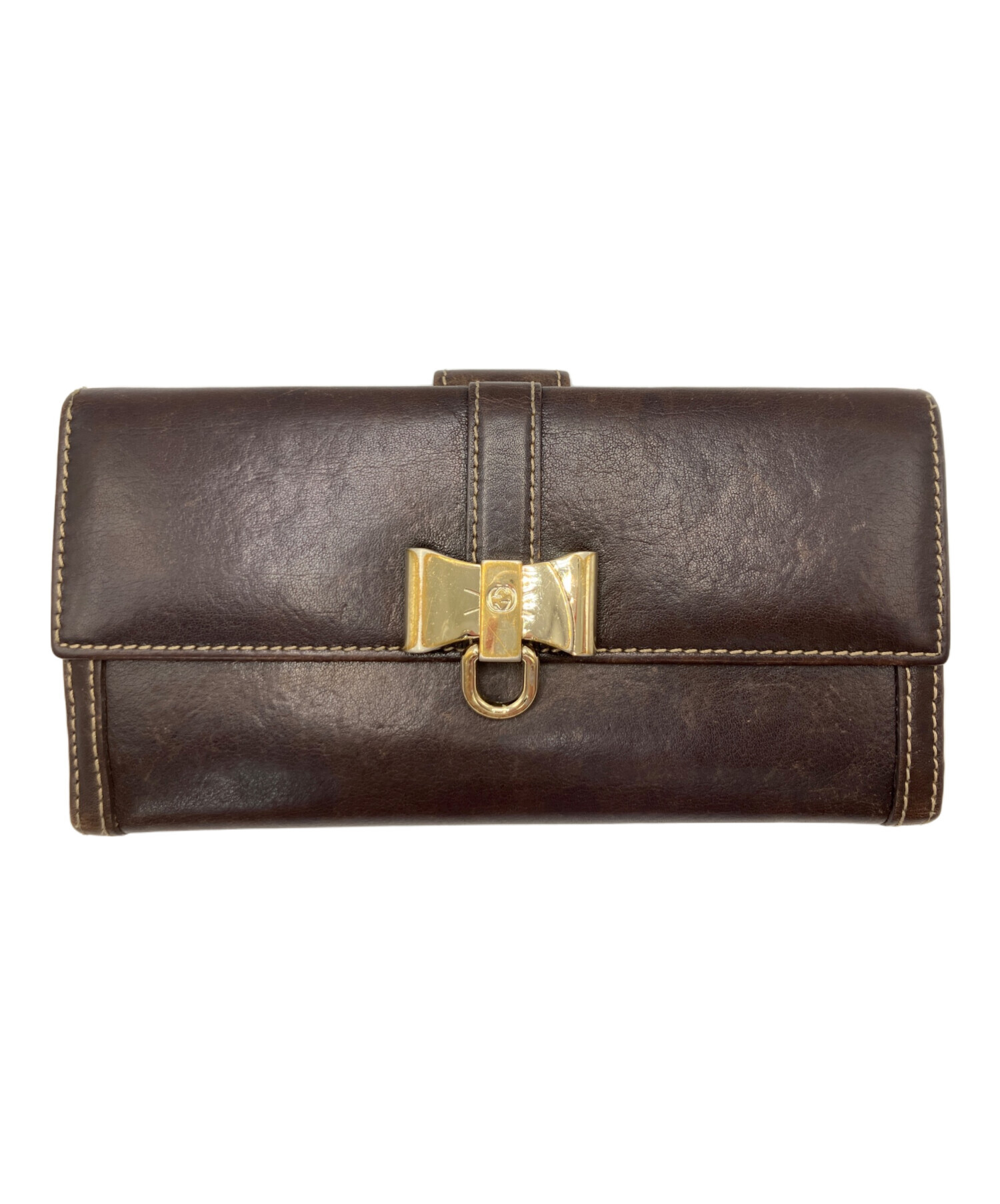 中古・古着通販】GUCCI (グッチ) 長財布 ブラウン｜ブランド・古着通販