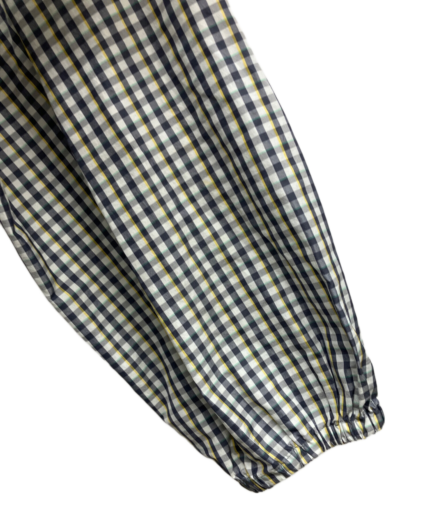 良品 yori ヨリ チェックロングジレ YR2225-091AW サイズF ベージュ レディース 古着 中古 USED 新品 yori チェックロングジレ 2022AW 先行 ロングジレ ジレ ベスト