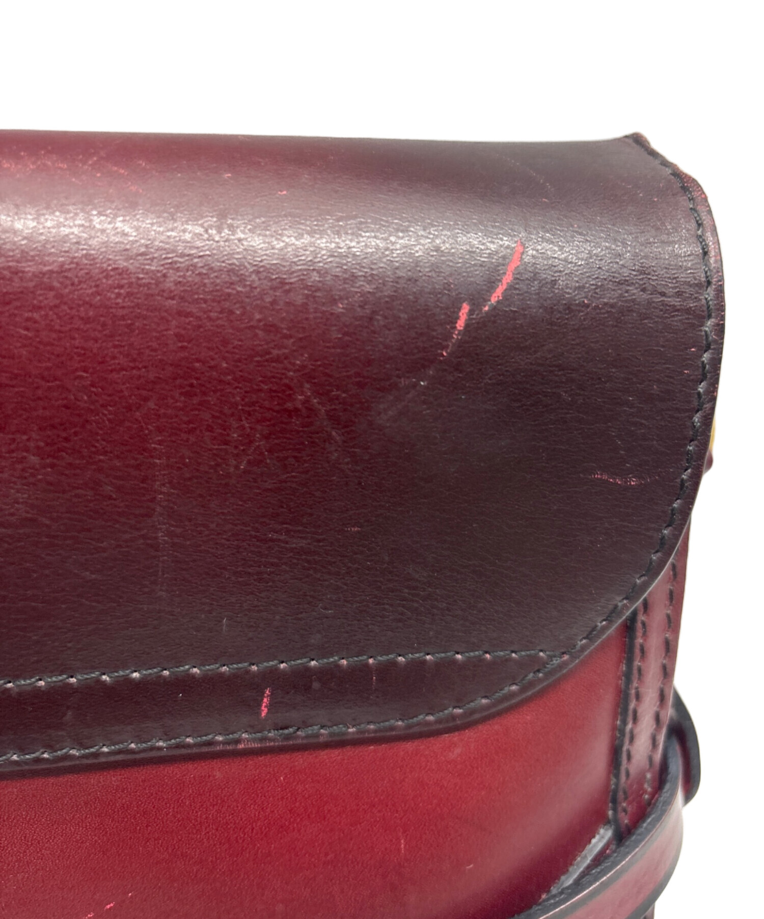 中古・古着通販】BURBERRY (バーバリー) ショルダーバッグ ワイン 中古・古着通販】BURBERRY (バーバリー) ショルダーバッグ ワイン
