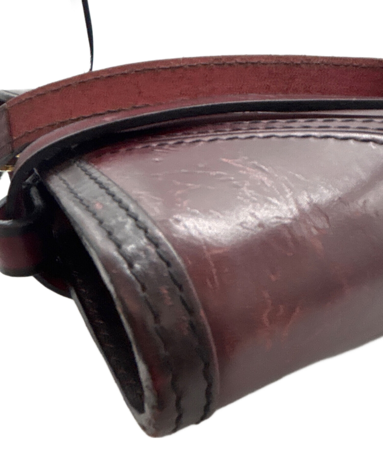 中古・古着通販】BURBERRY (バーバリー) ショルダーバッグ ワイン 中古・古着通販】BURBERRY (バーバリー) ショルダーバッグ ワイン