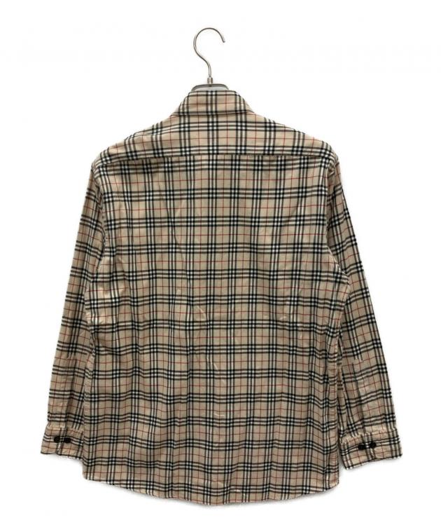 BURBERRY 長袖シャツ ベージュ 黒 中古・古着通販】BURBERRY BLACK LABEL (バーバリーブラックレーベル
