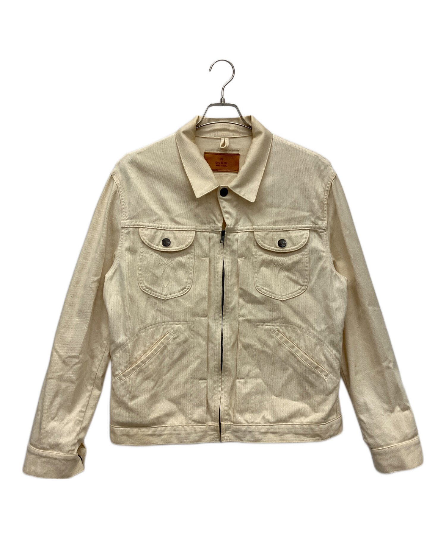 中古・古着通販】GUCCI (グッチ) ジャケット アイボリー サイズ:54