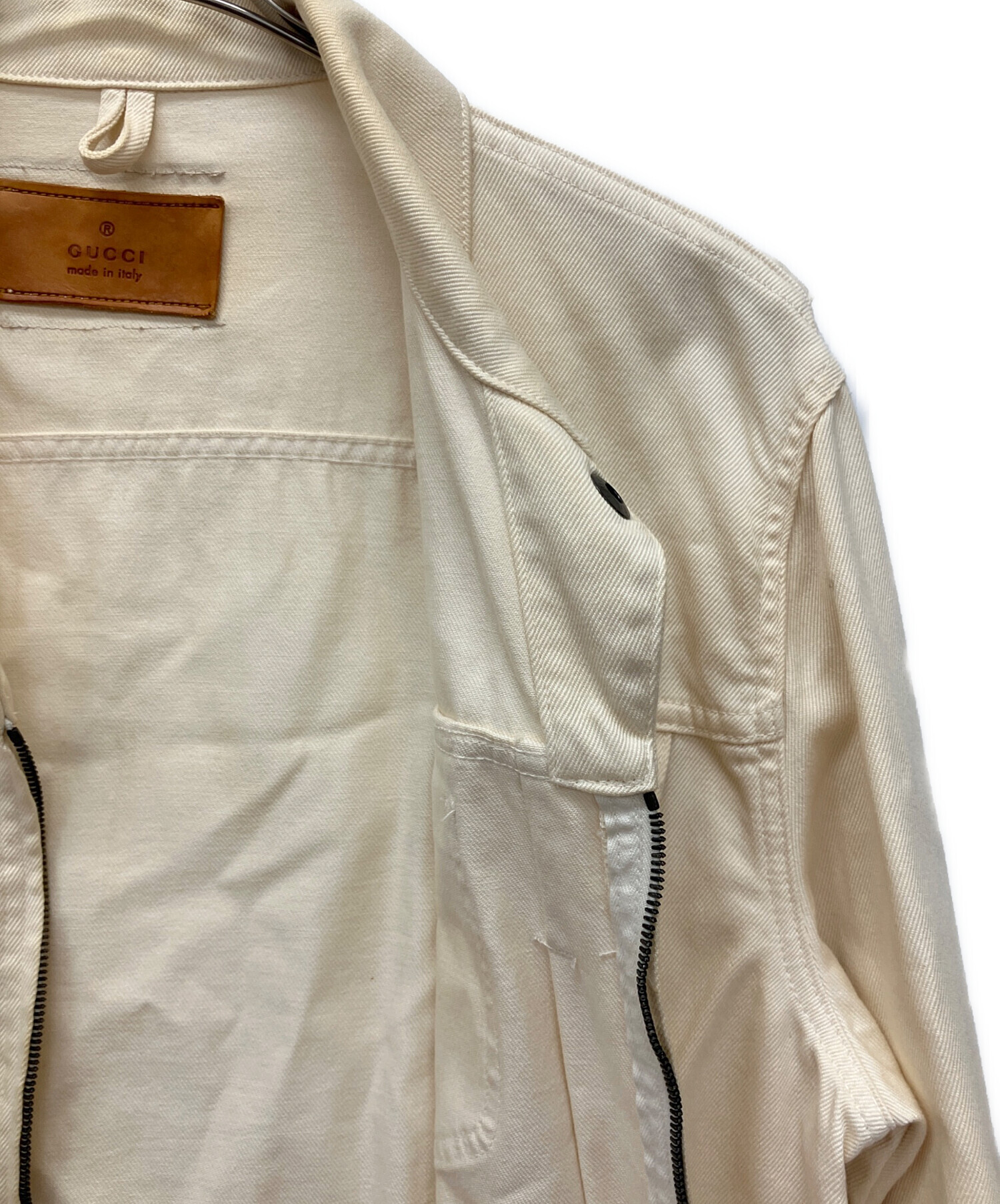 中古・古着通販】GUCCI (グッチ) ジャケット アイボリー サイズ:54