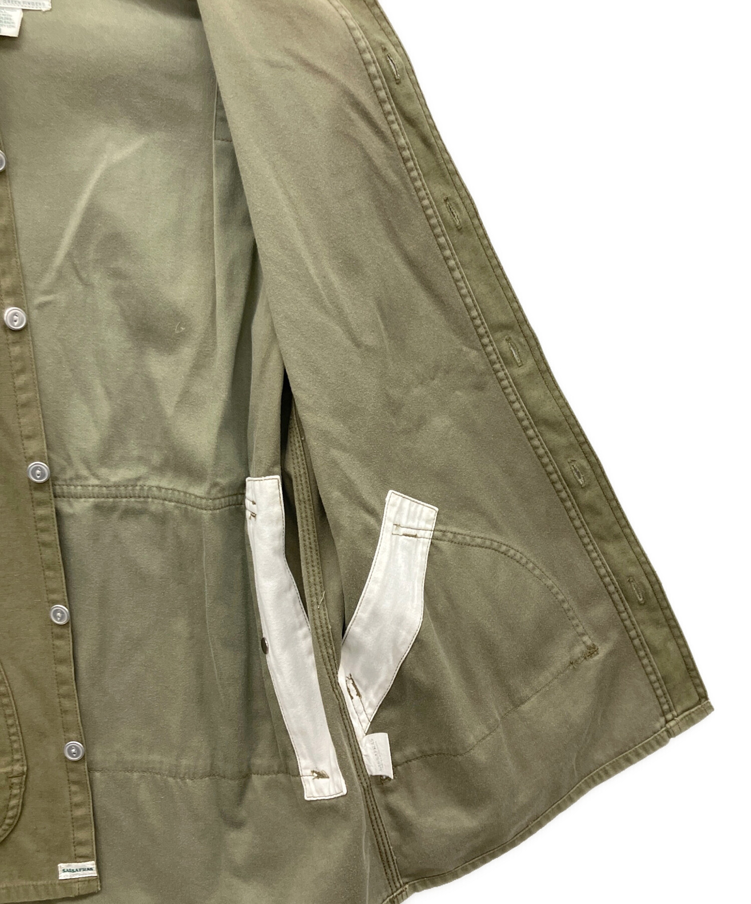 中古・古着通販】SASSAFRAS (ササフラス) 長袖シャツ オリーブ サイズ