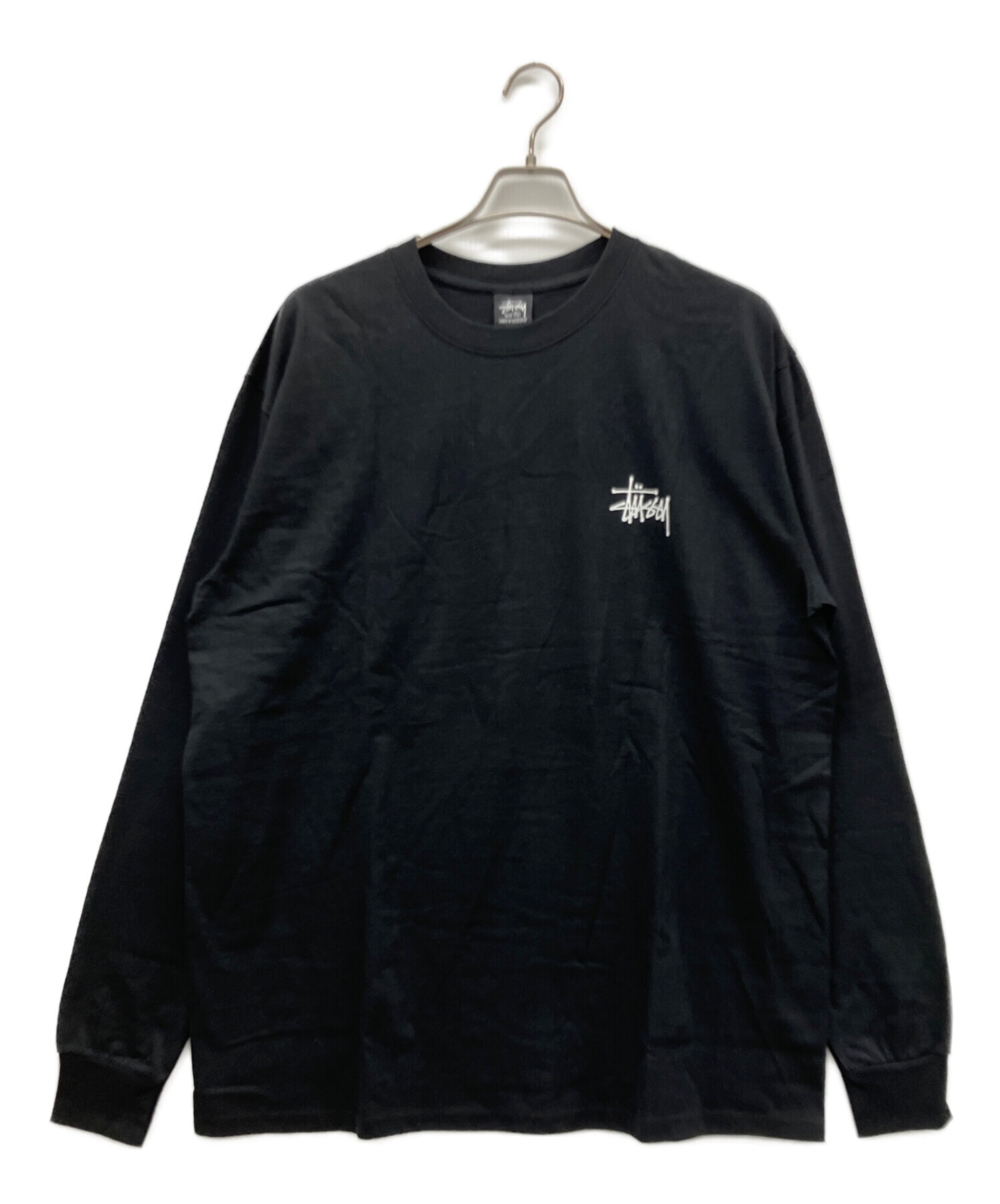 お値下げ！【未着用】Stussy XL 長袖 カットソー ブラック 中古・古着通販】stussy (ステューシー) 長袖カットソー ブラック