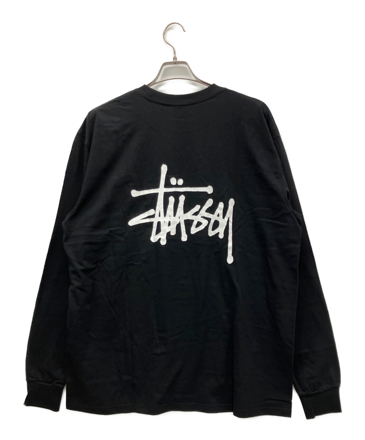 お値下げ！【未着用】Stussy XL 長袖 カットソー ブラック 中古・古着通販】stussy (ステューシー) 長袖カットソー ブラック