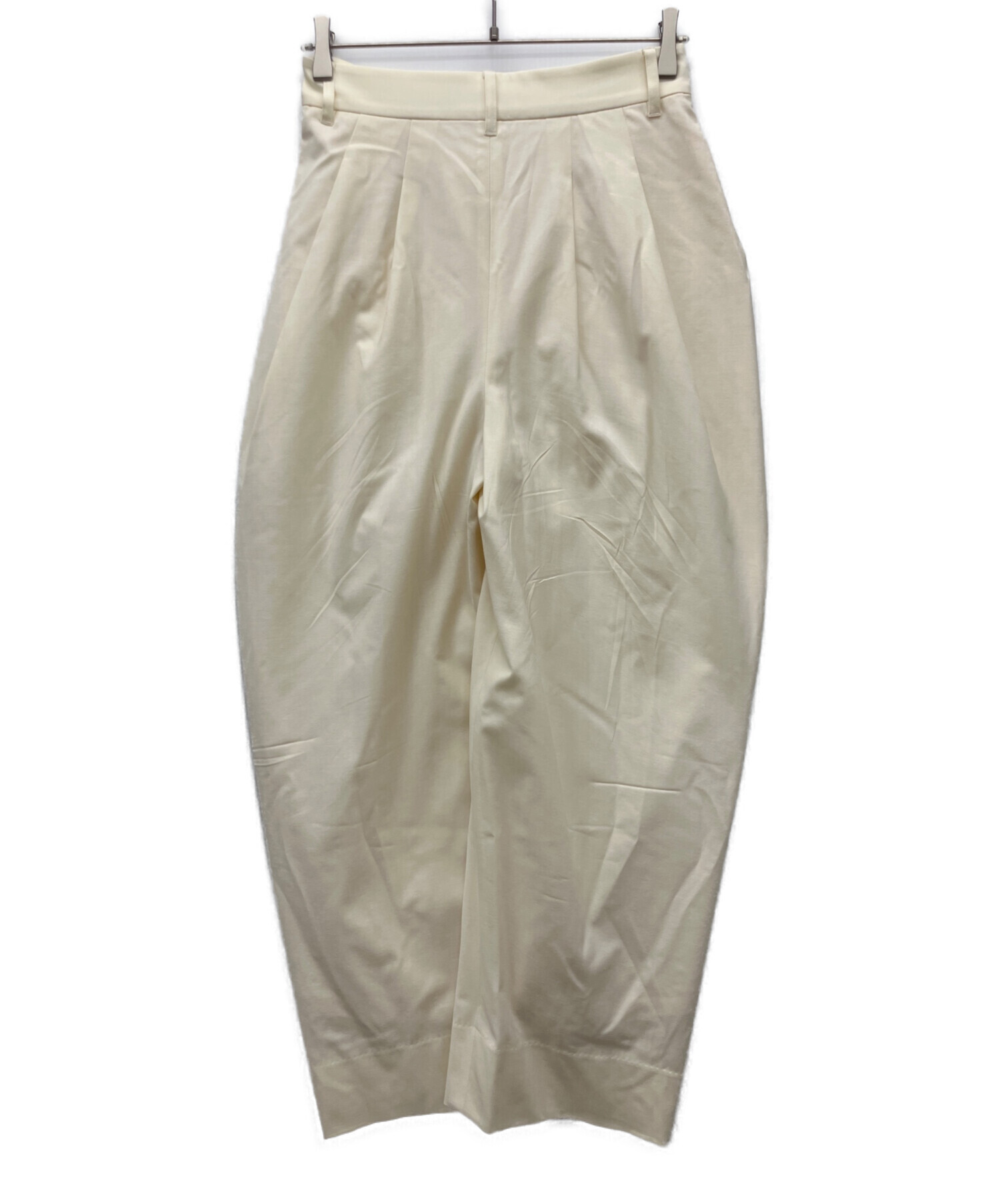 【裾上げ済み・注意事項あり】 deres drape pants ドレープパンツ 中古・古着通販】deres (デレス) ドレープパンツ ベージュ サイズ:SIZE