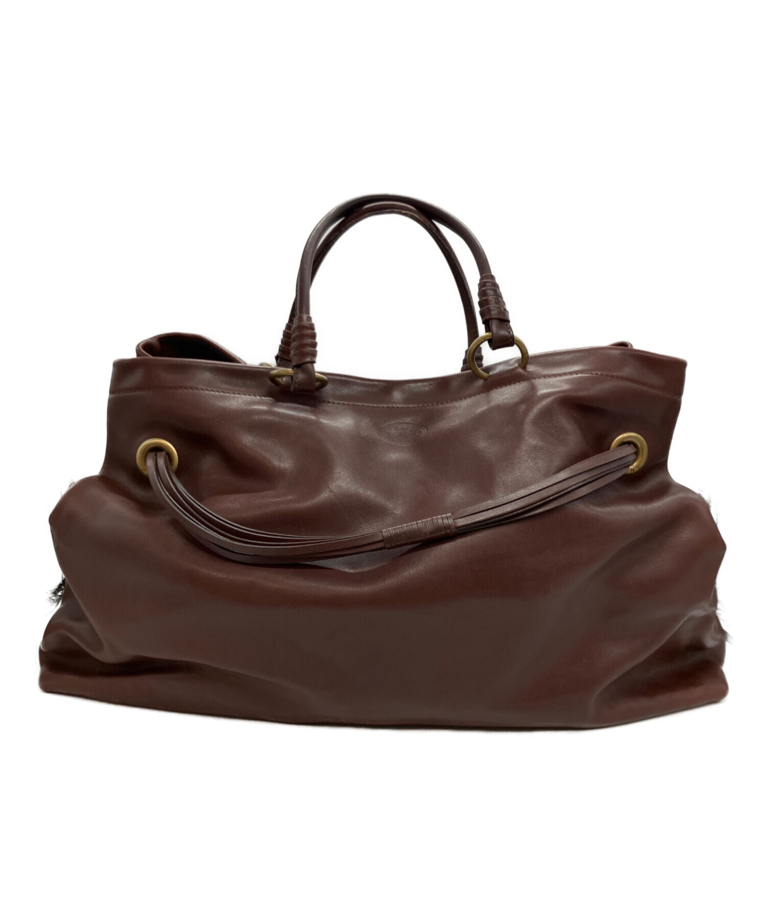 中古・古着通販】CELINE (セリーヌ) ハンドバッグ ダークブラウン 