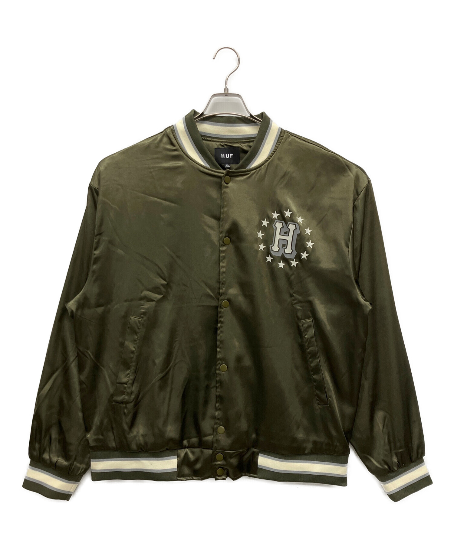 huf スタジャン HUF スタジャン HUF ハフ スタジャン ブラウン サイズ S