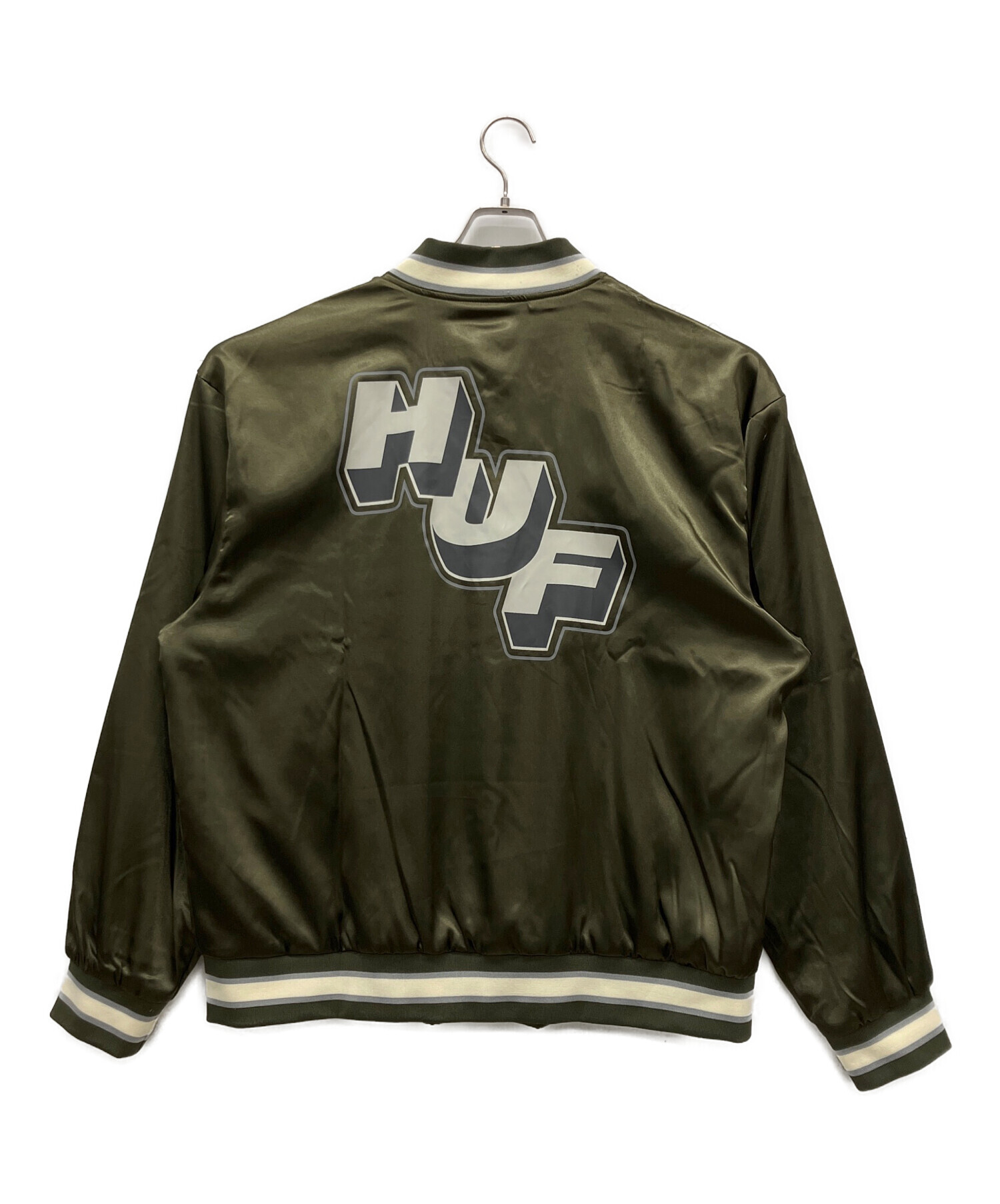 中古・古着通販】HUF (ハフ) スタジャン オリーブ サイズ:XL｜ブランド 