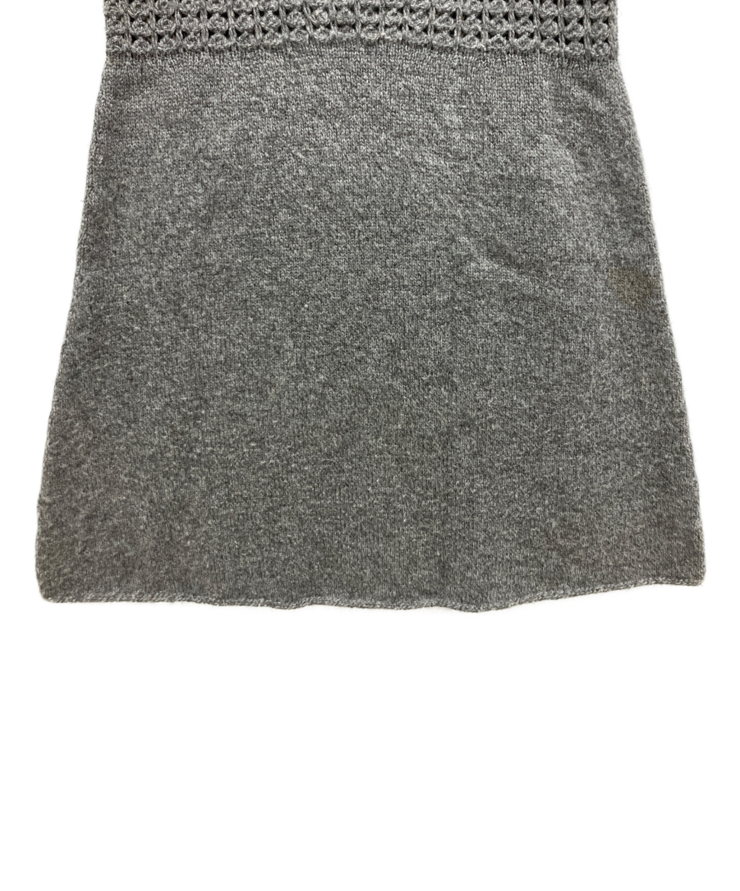 中古・古着通販】CHANEL (シャネル) 半袖ワンピース グレー サイズ:38