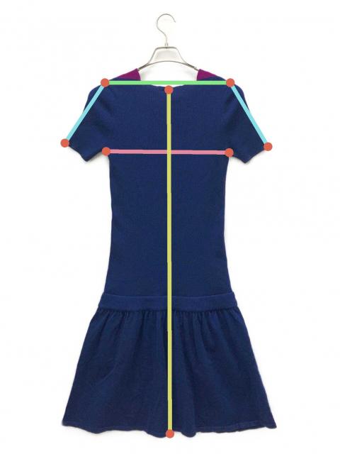 CHANEL BOUTIQUE 半袖 ワンピース 93P ネイビー 36 中古・古着通販】CHANEL (シャネル) 半袖ワンピース ネイビー サイズ