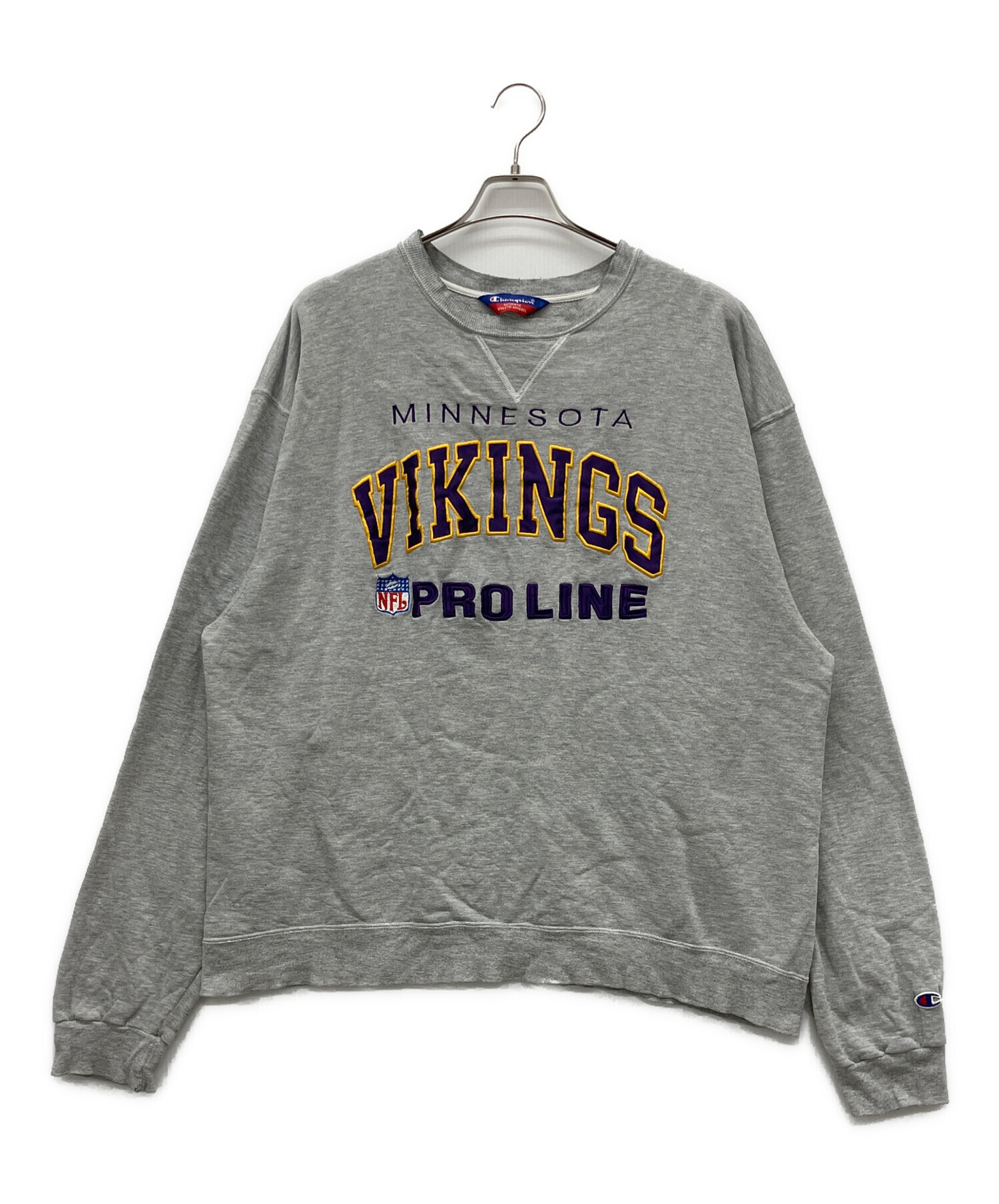 CHAMPION チャンピオン スウェット M グレー 【古着】【中古】【送料無料】 中古・古着通販】Champion (チャンピオン) ボートネックスウェット