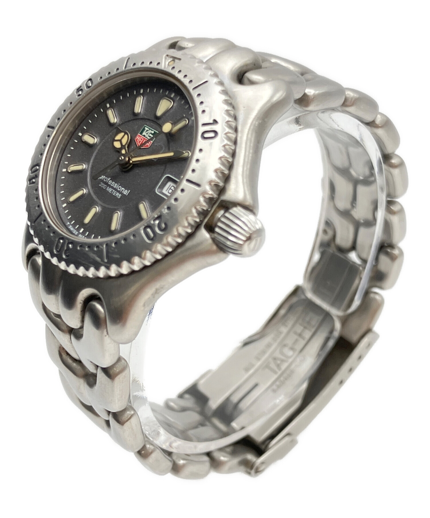 ホイヤー トラックメイト 593 中古・古着通販】TAG Heuer (タグ・ホイヤー) リストウォッチ ブラック