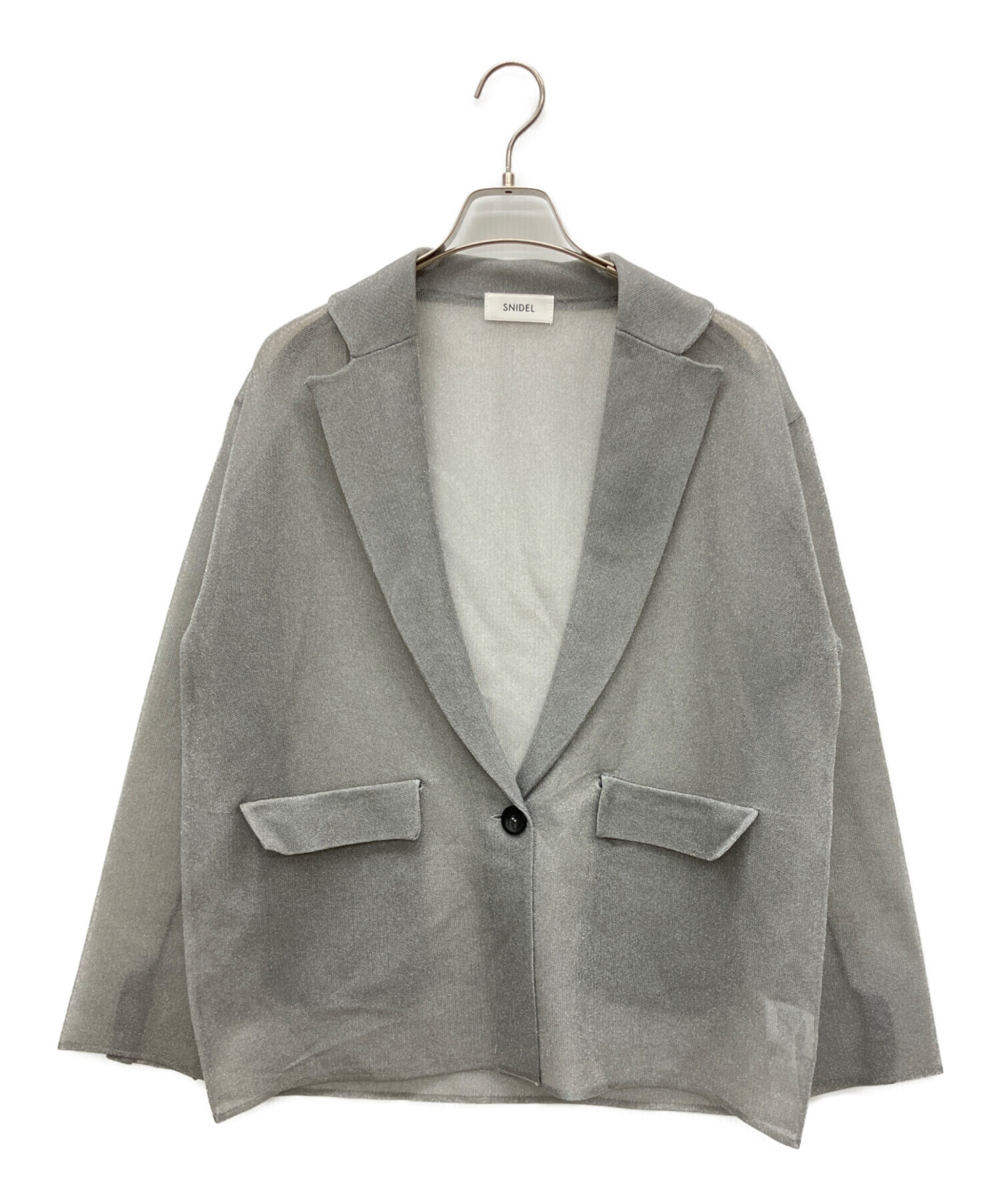 中古・古着通販】Snidel (スナイデル) バリエニットジャケット グレー 