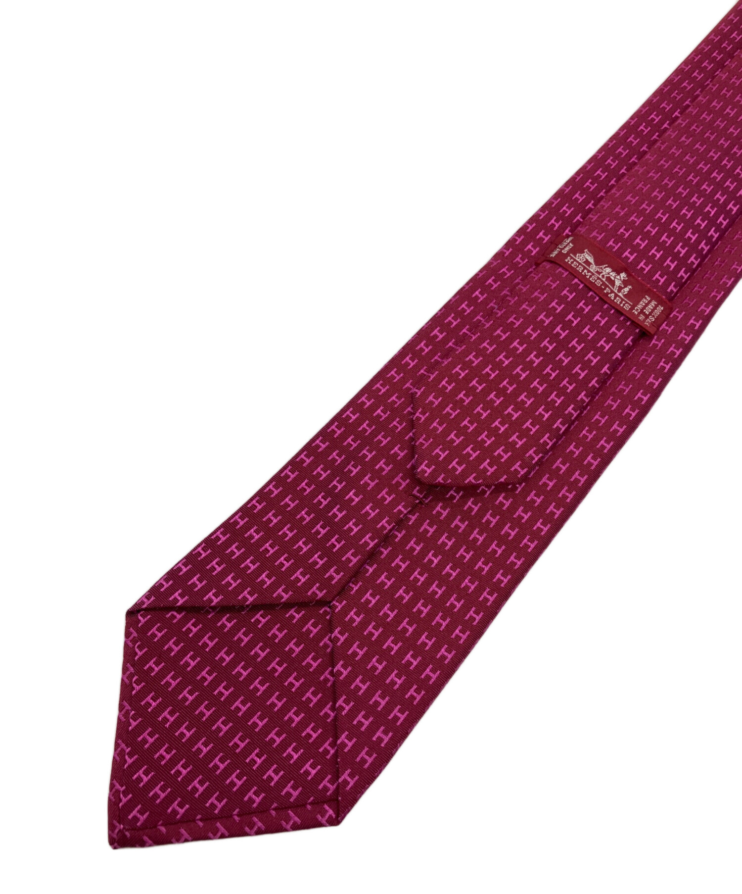 中古・古着通販】HERMES (エルメス) シルクネクタイ パープル サイズ