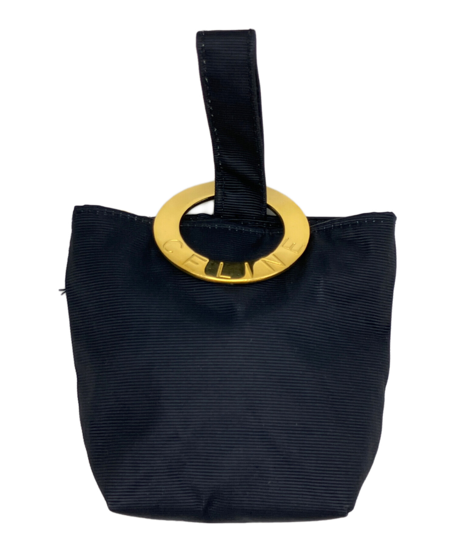中古・古着通販】CELINE (セリーヌ) サークルロゴポーチ ブラック