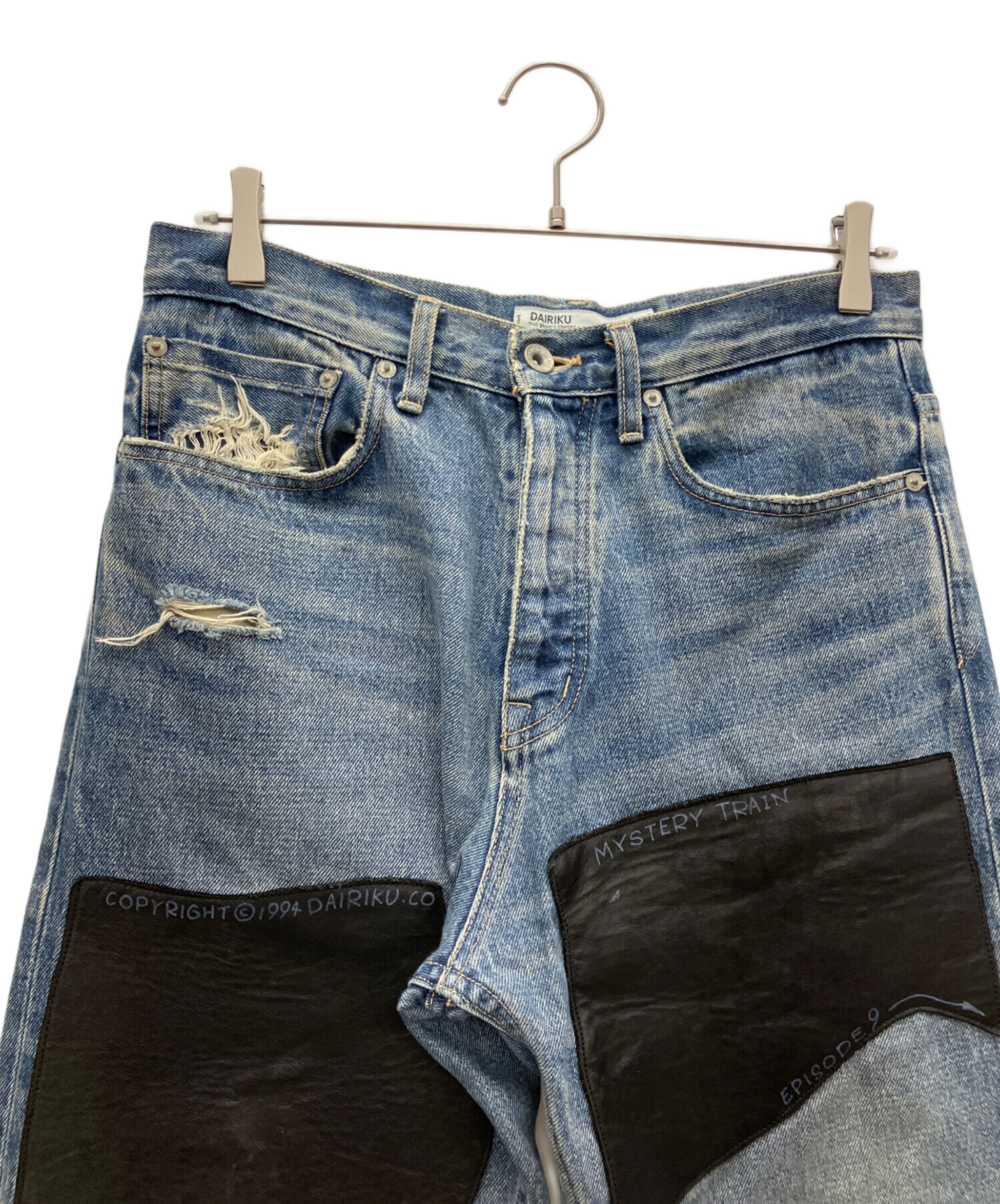 中古・古着通販】DAIRIKU (ダイリク) Painted ＆ Leather Patch Slim