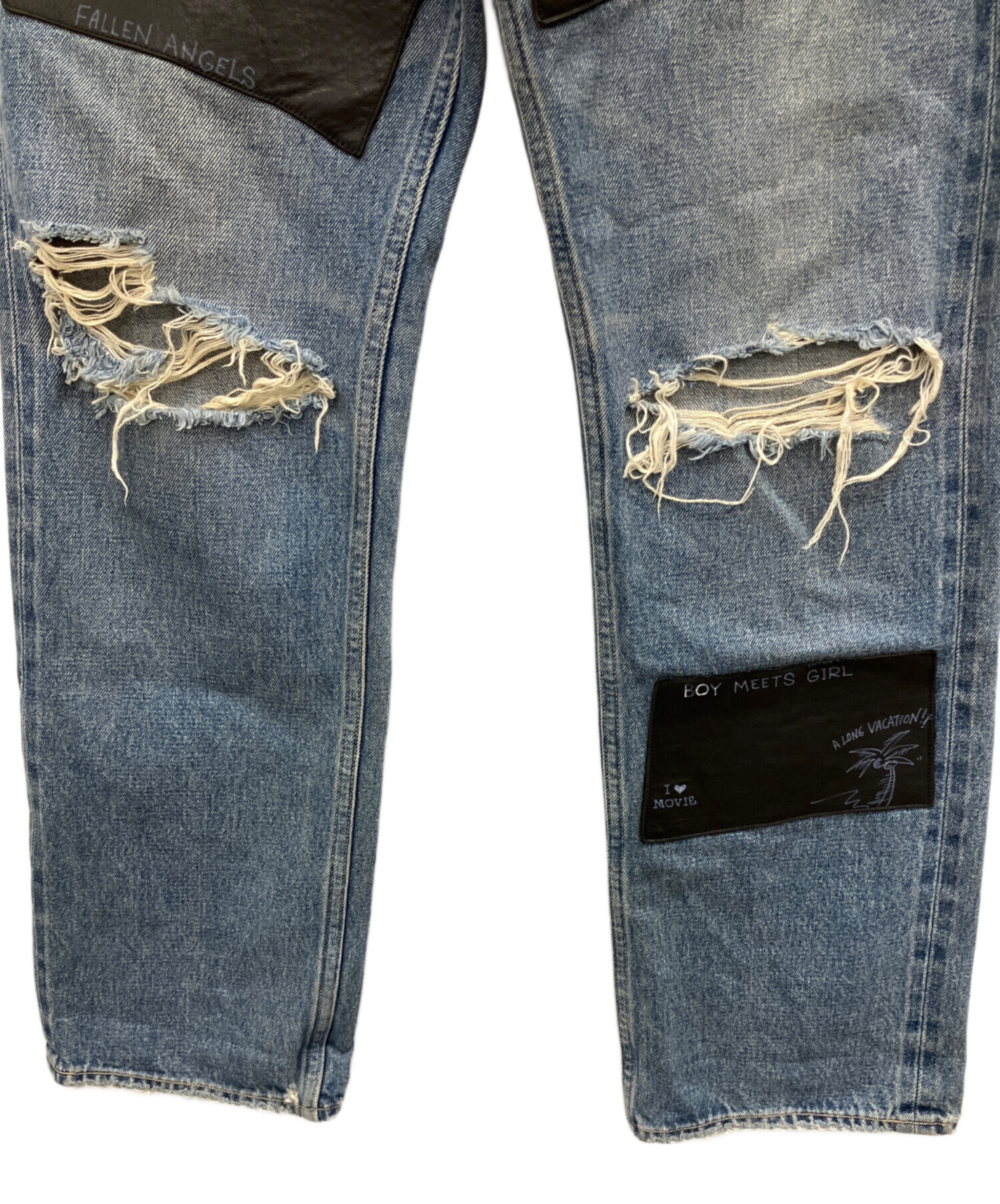 中古・古着通販】DAIRIKU (ダイリク) Painted ＆ Leather Patch Slim