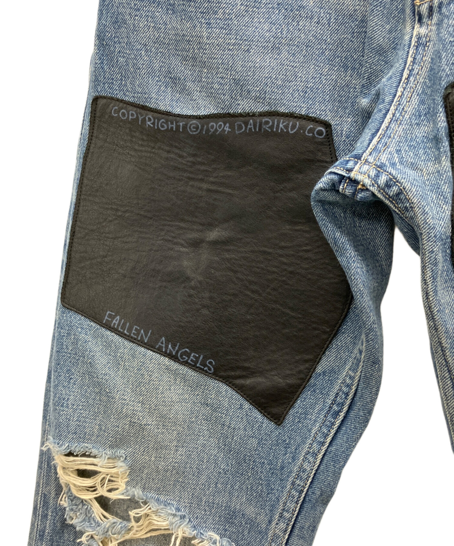 中古・古着通販】DAIRIKU (ダイリク) Painted ＆ Leather Patch Slim